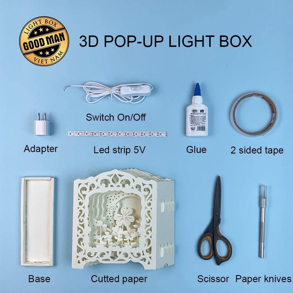 Cinderella 1 - Pop-up Light Box File - Cricut File - LightBoxGoodMan